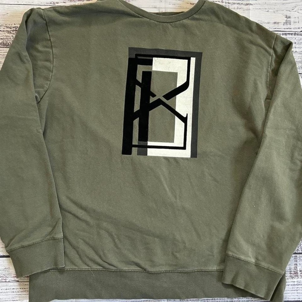 Express Olive Green Mens Athletique Sweatshirt Large